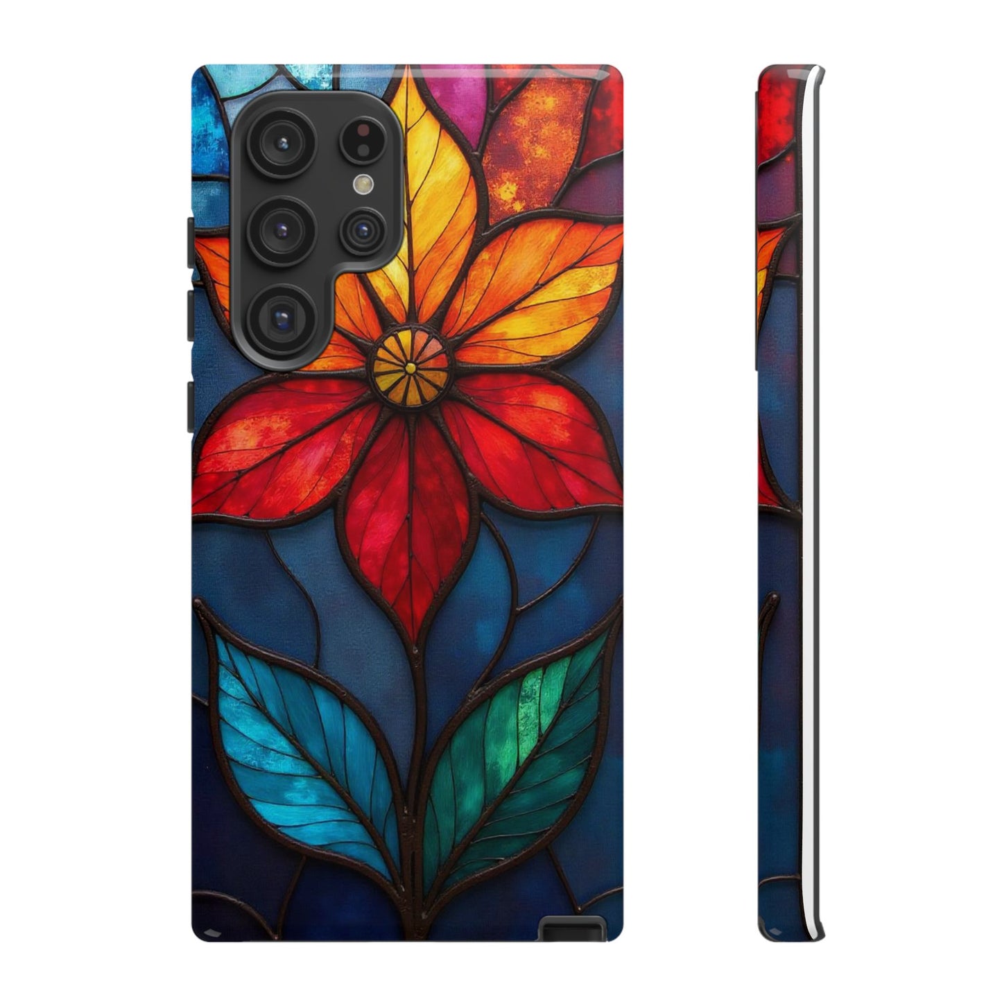Radiant Blossom: Red and Orange Floral Elegance