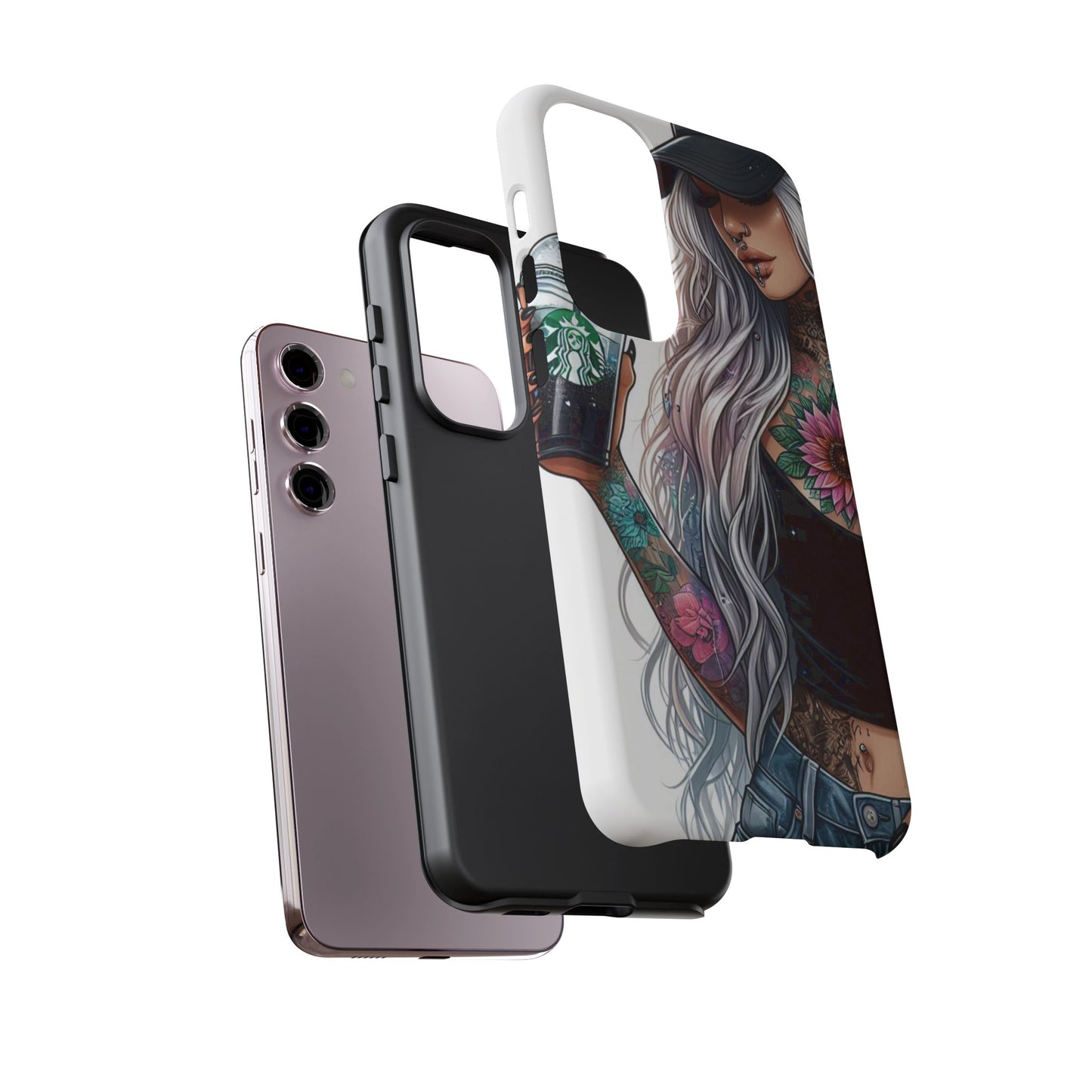 Tattooed Coffee Queen – Edgy Urban Aesthetic Mobile Cover