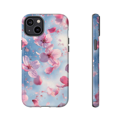 Cherry Blossom Drift Watercolor Phone Case for iPhone, google Pixel & Samsung