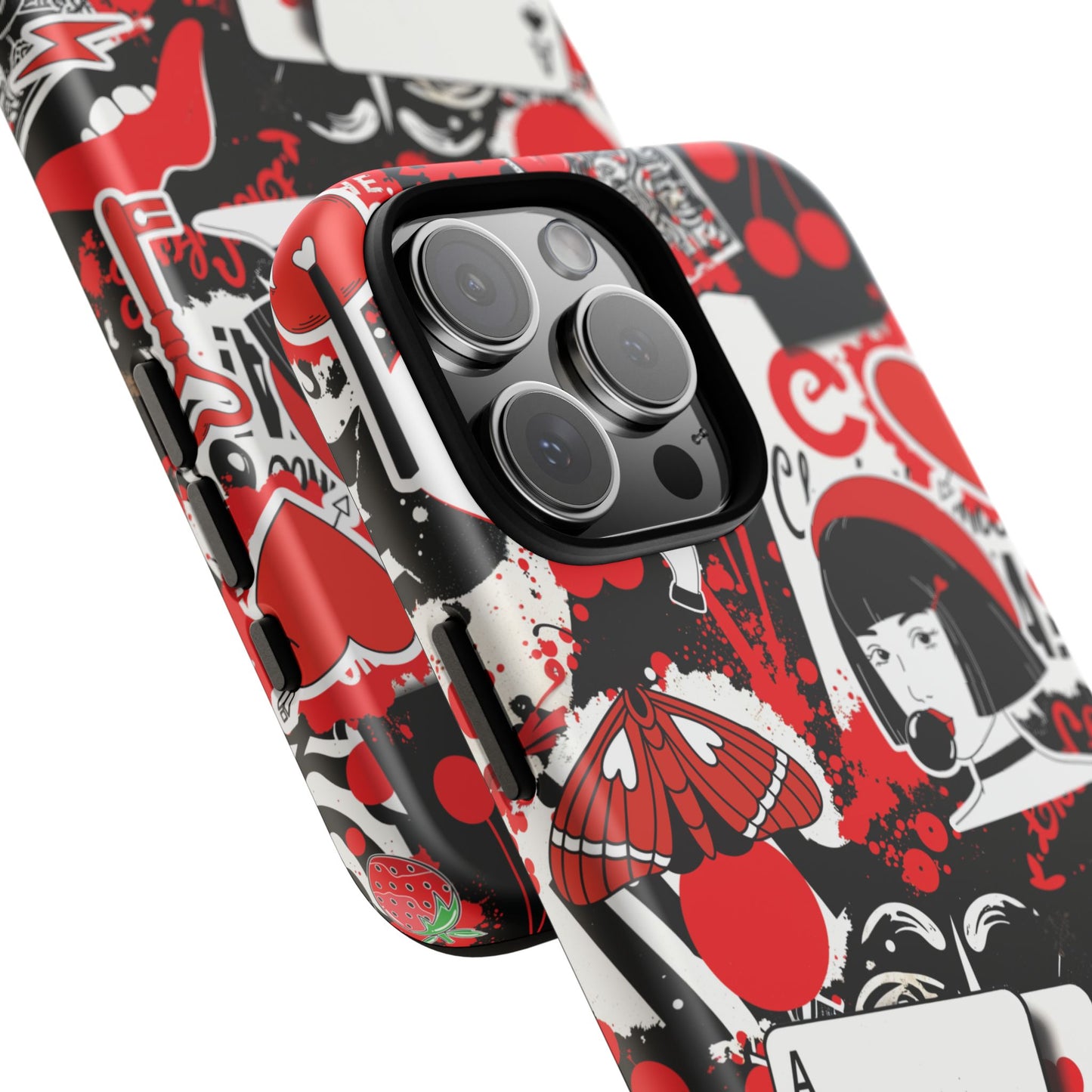 Bold Red & Black Ace Card Phone Case