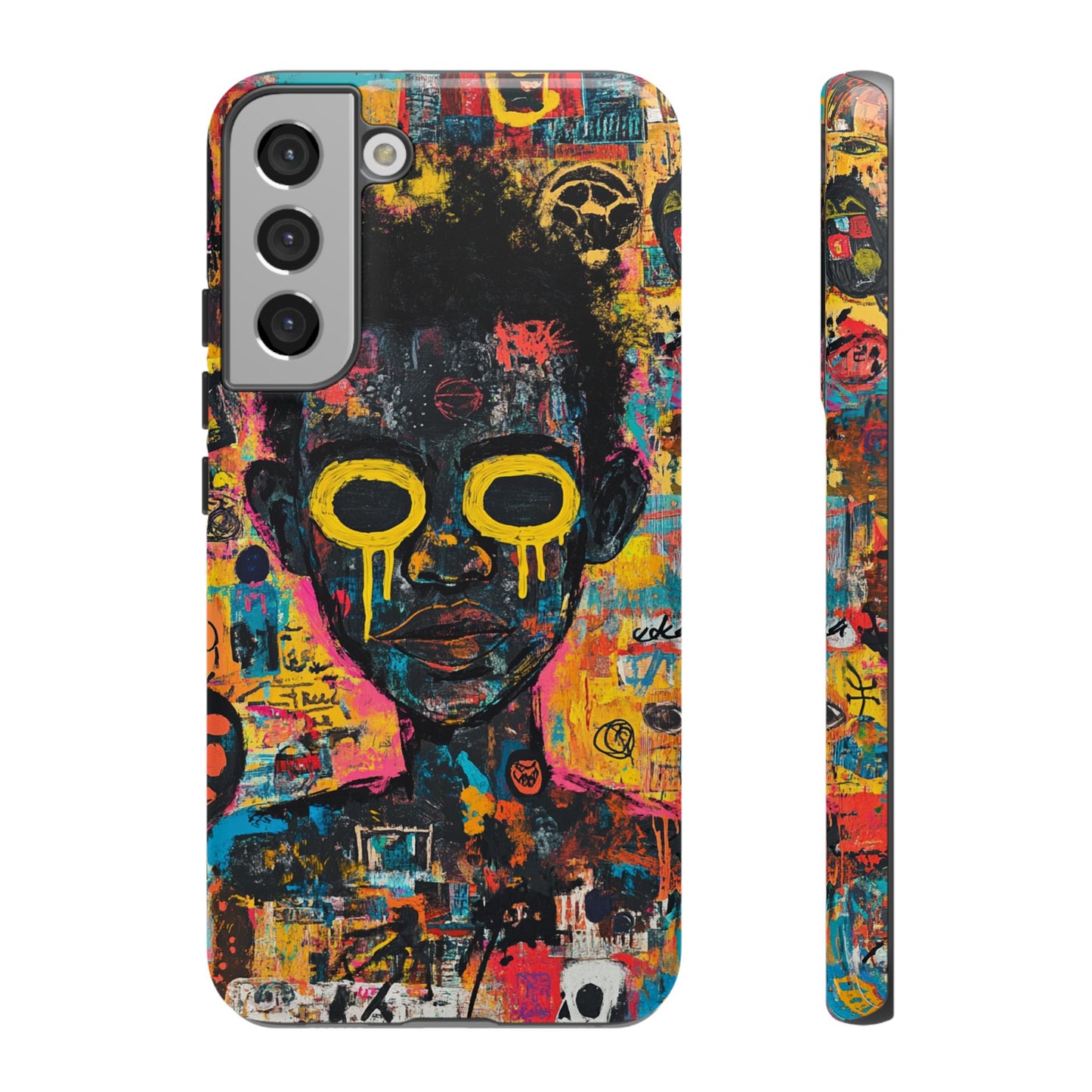 Basquiat Artwork Phone Case – Unique Graffiti Design– iPhone, Samsung & Google Pixel Cover - Artistic Painting Case, Art Lover Gift