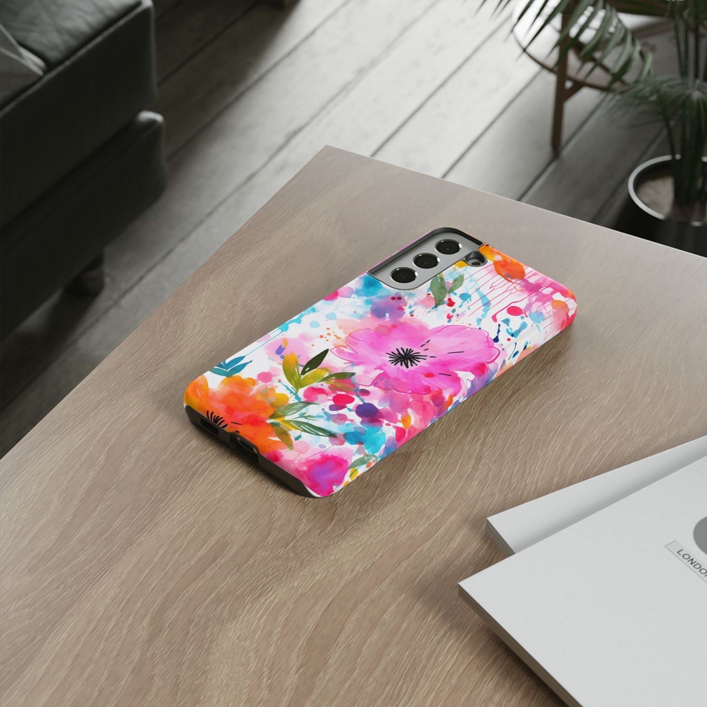 Vibrant Watercolor Floral Phone Case – Artistic & Colorful Design