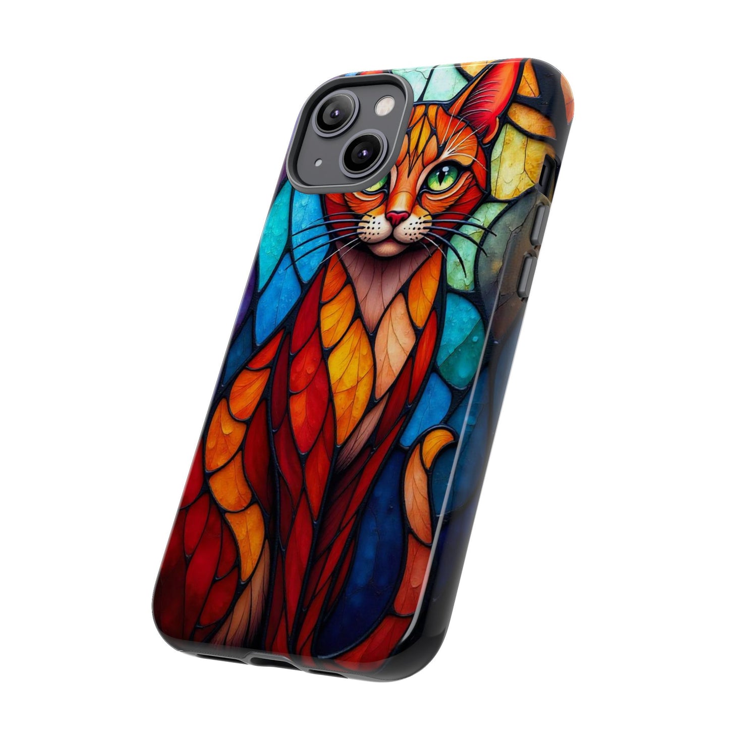 Geometric Cat: Colorful Abstract Portrait