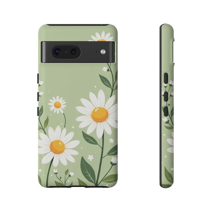 Green Floral Case, Daisy Pattern Design, Iphone Case Design, Perfect Gift For Her