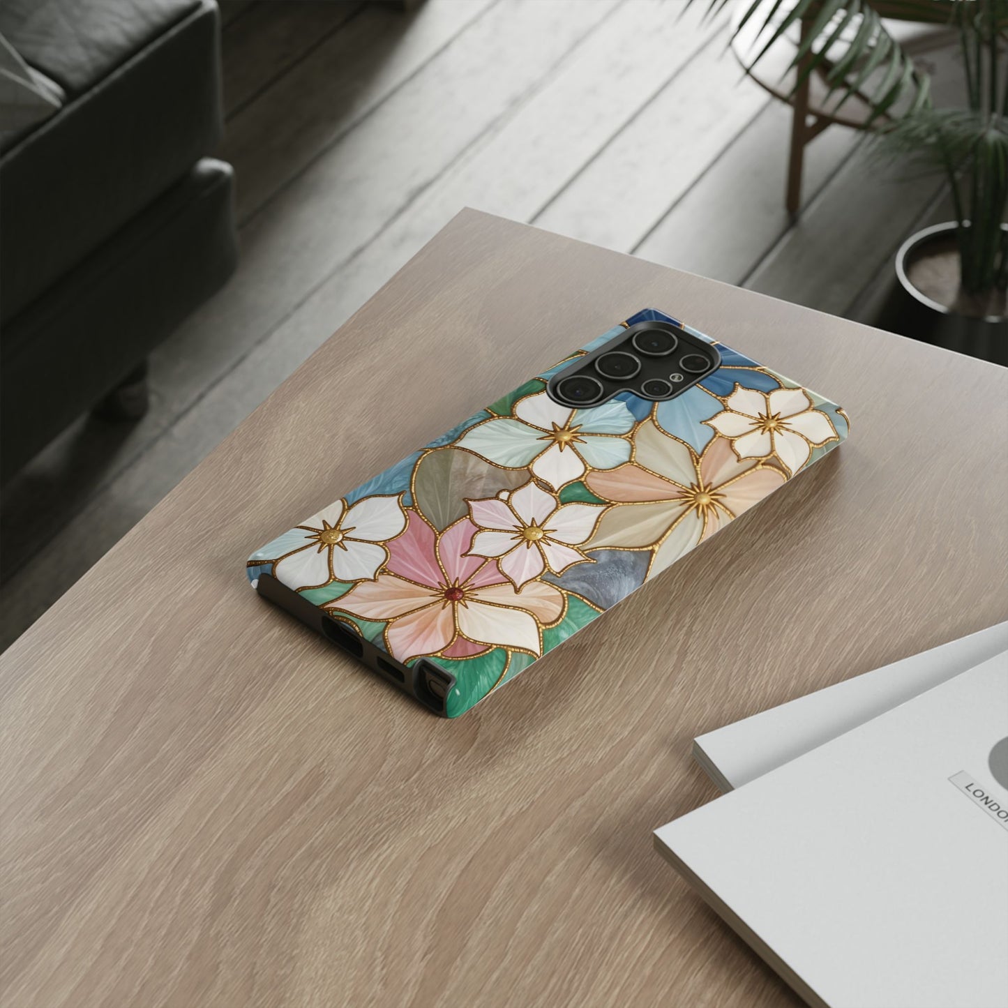 Floral Symphony: Stained Glass Elegance