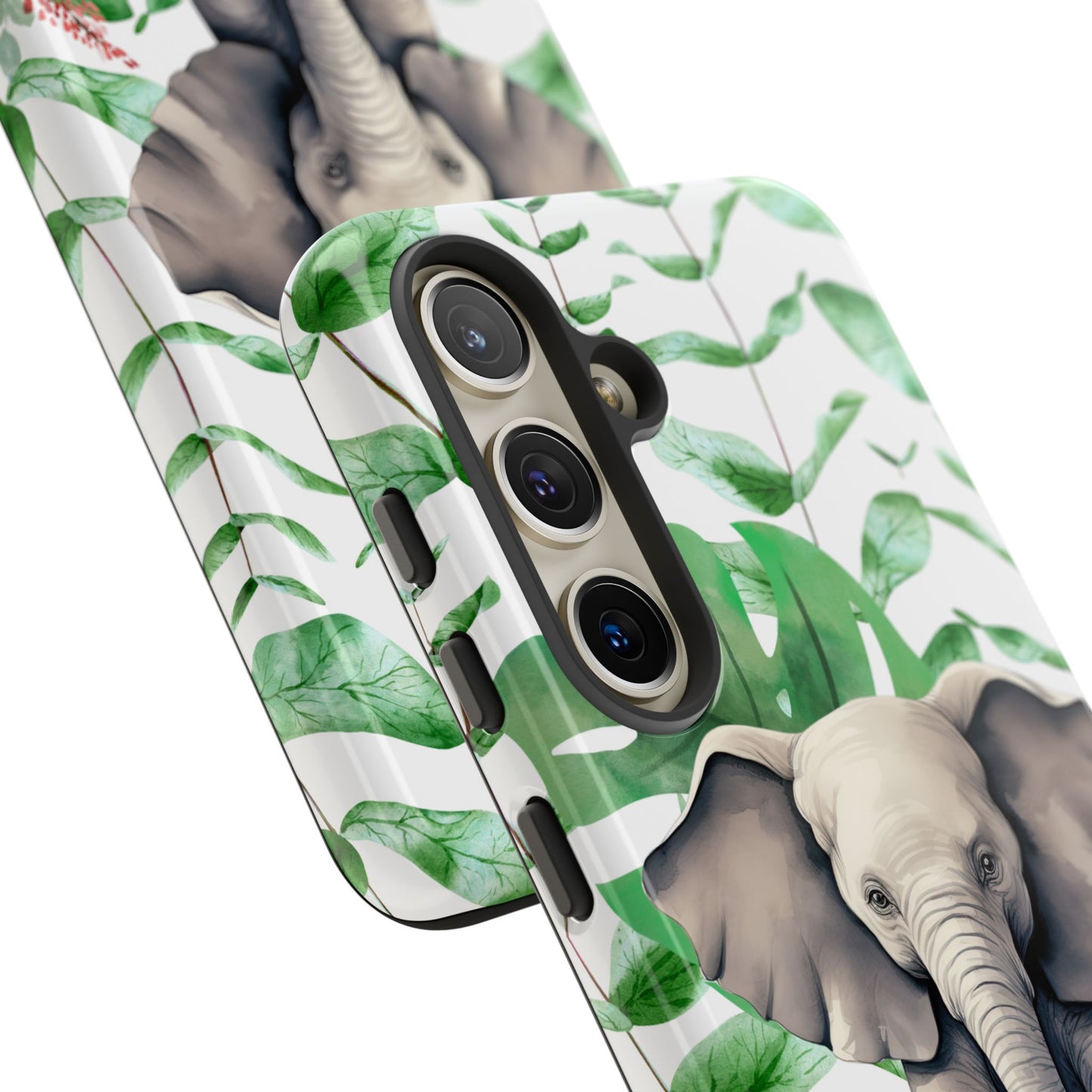 Cute Baby Elephant Mobile Cover – Floral & Tropical Aesthetic