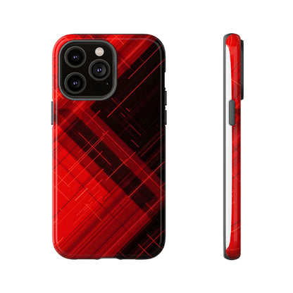 Abstract Red and Black Geometric Pattern