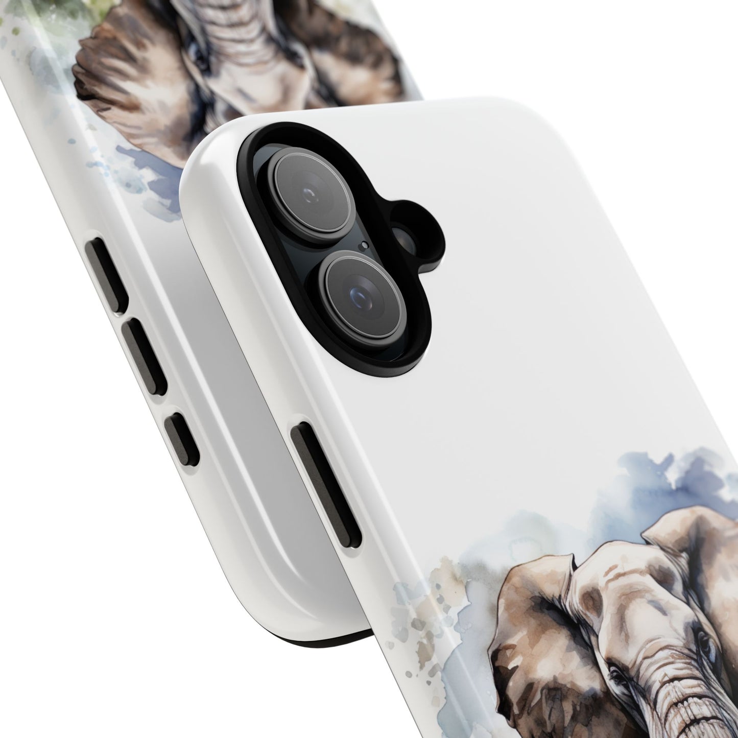 Majestic Watercolor Elephant Mobile Cover – Artistic Wildlife Design