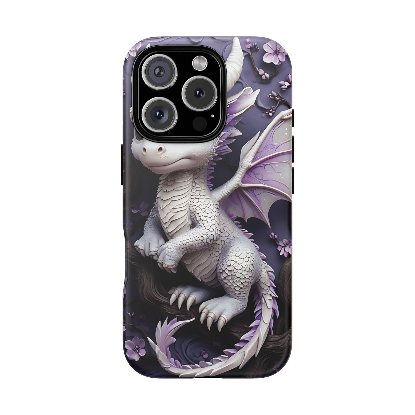 Charming Young Dragon on a Branch Phone Case Design