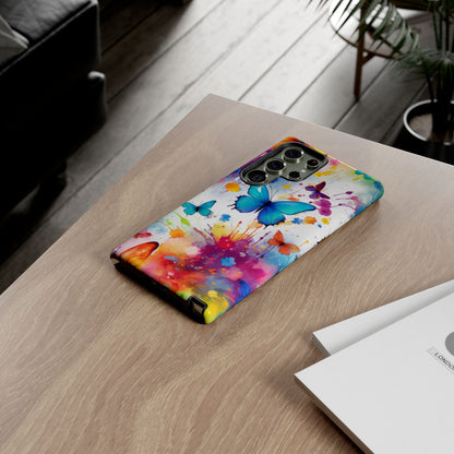 Vibrant Watercolor Butterfly Mobile Case