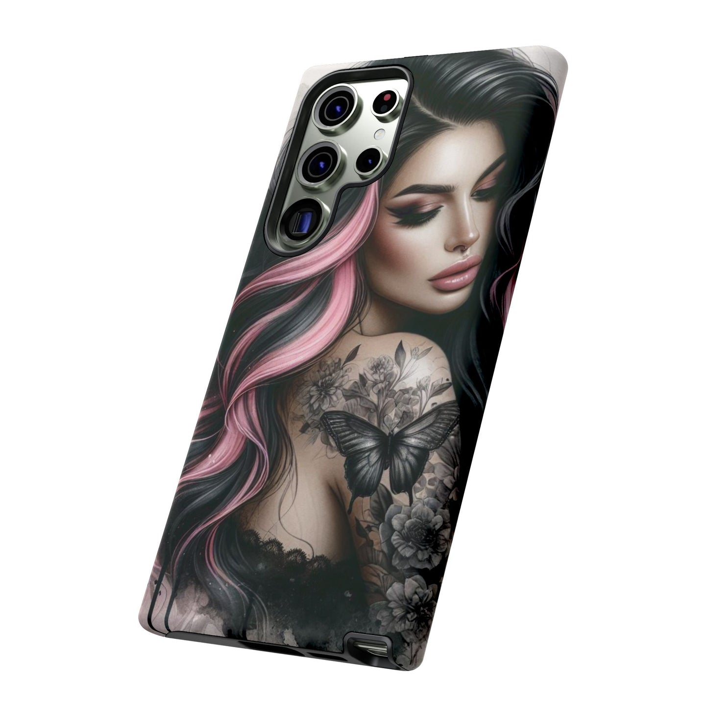 Butterfly Noir – Gothic Beauty & Inked Elegance Mobile Cover