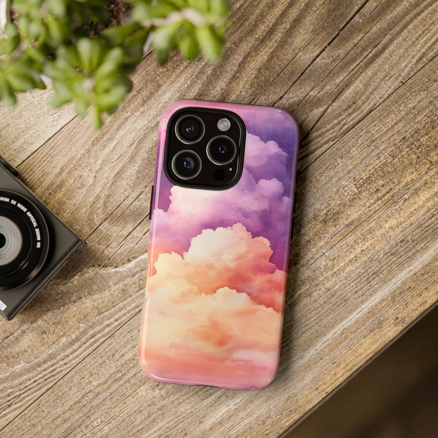 Cotton Candy Skies Watercolor Phone Case for iPhone, google Pixel & Samsung
