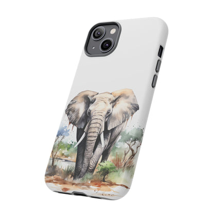 Safari Watercolor Elephant Mobile Cover – Artistic Wildlife Design