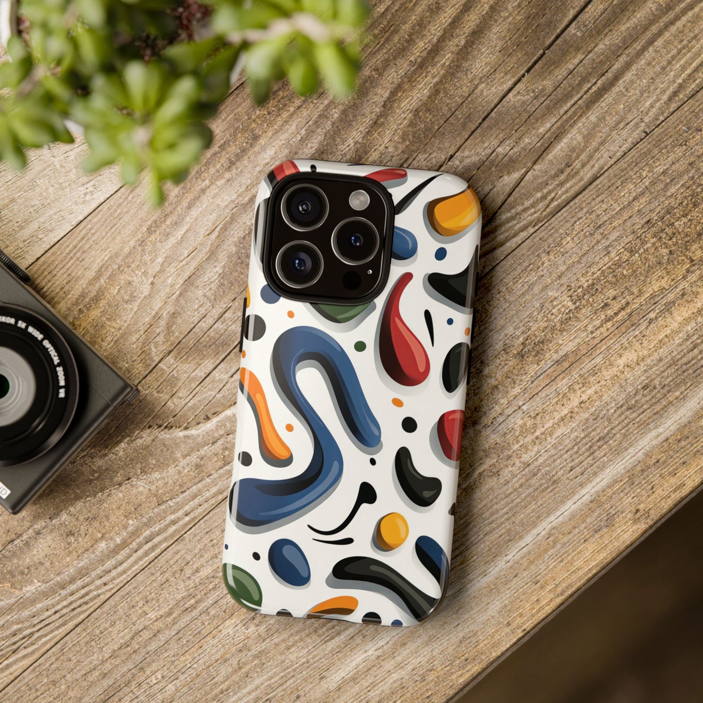 Color Cascade – Glossy Abstract Blob Case for iPhone, Pixel & Samsung