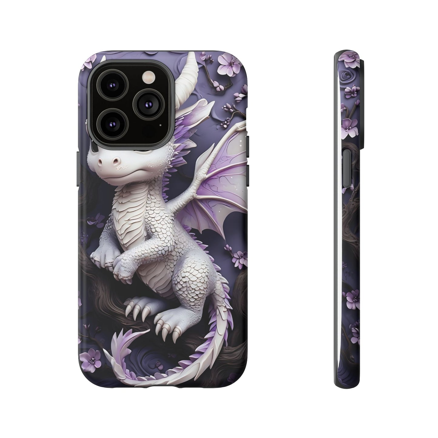 Charming Young Dragon on a Branch Phone Case Design