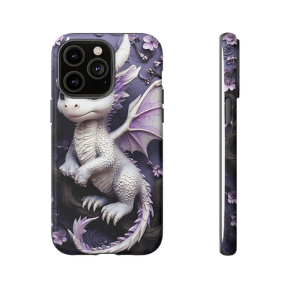 Charming Young Dragon on a Branch Phone Case Design
