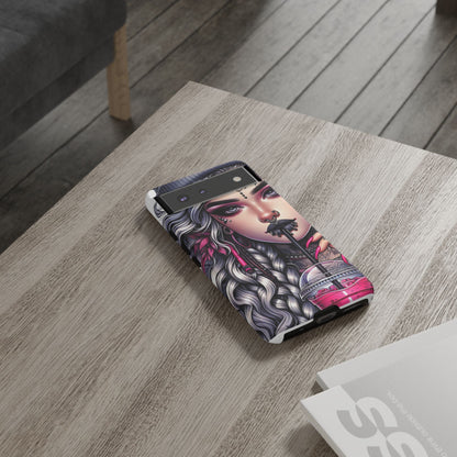 Icy Rebel – Silver Dreads & Edgy Street Chic Mobile Cover