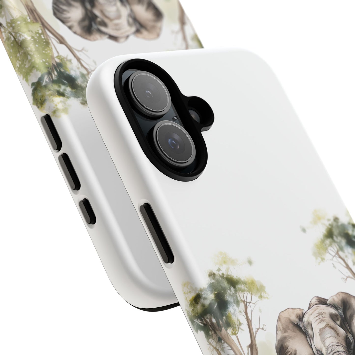 Serene Jungle Elephant Mobile Cover – Watercolor Wildlife Design
