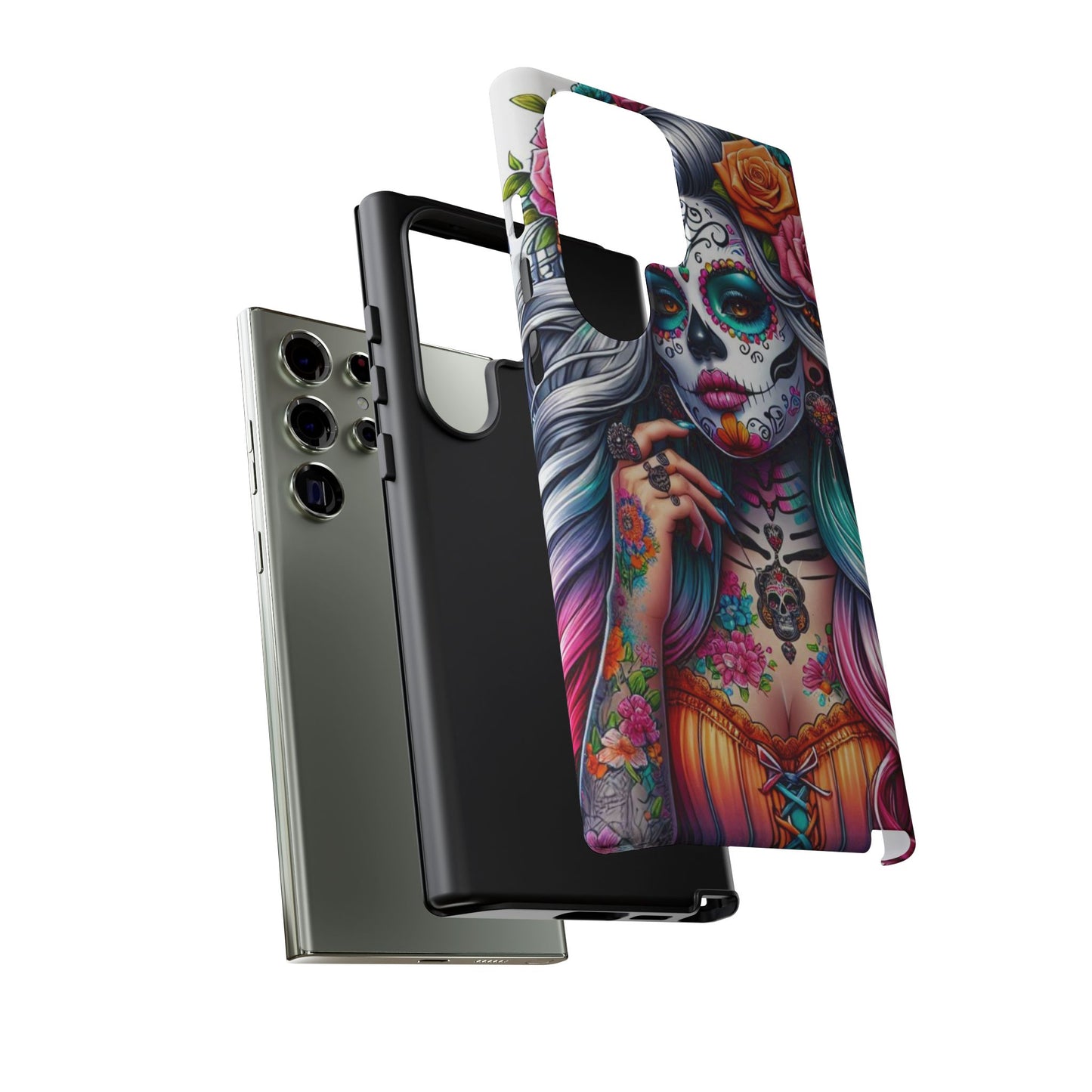 Sugar Skull Goddess – Día de los Muertos Floral Queen Mobile Cover