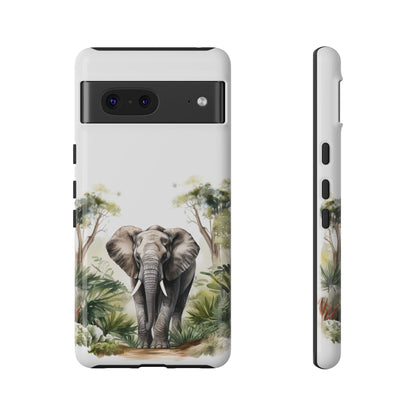 Serene Jungle Elephant Mobile Cover – Watercolor Wildlife Design