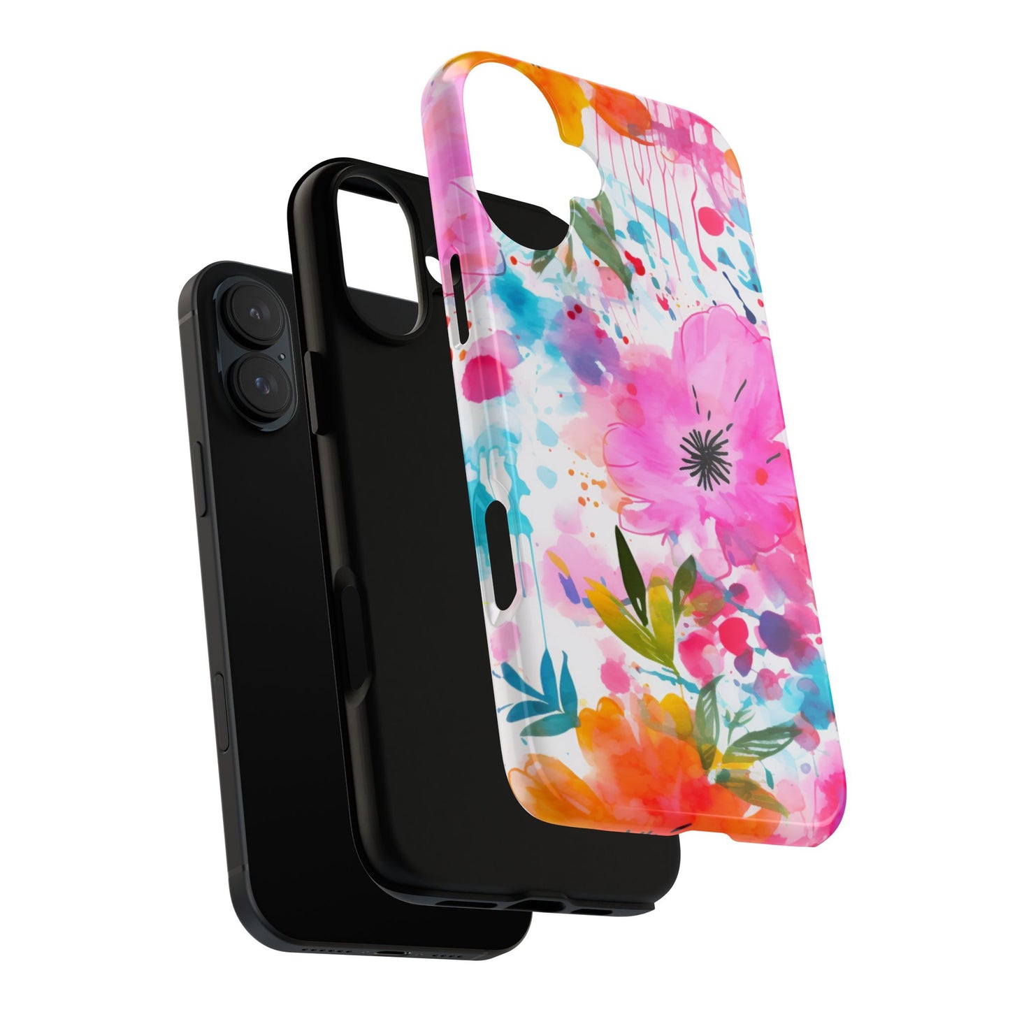 Vibrant Watercolor Floral Phone Case – Artistic & Colorful Design