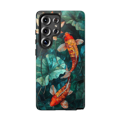 Lotus Serenity" – Koi Pond Stained Glass Case or iPhone, Samsung & Pixel