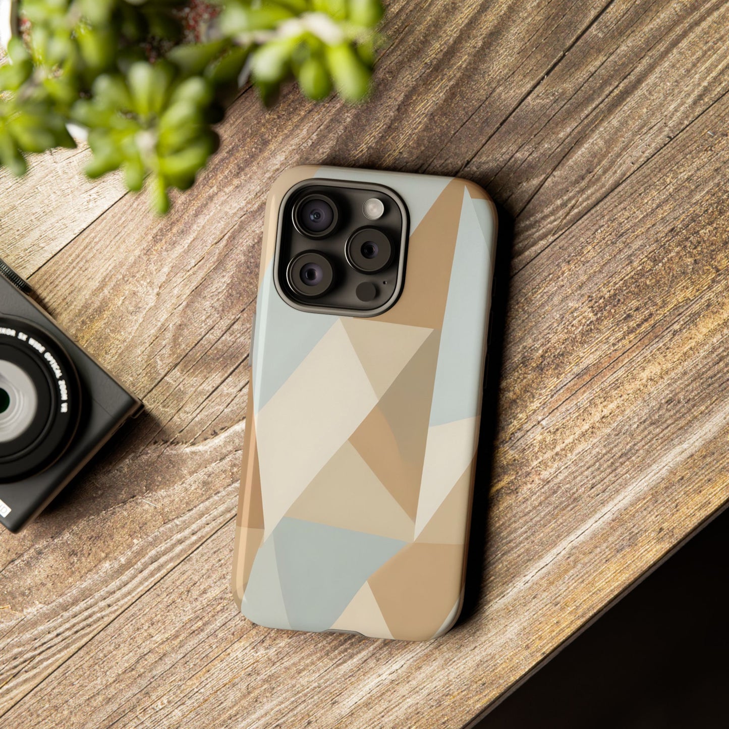 Neutral Geometrical Triangular Abstract Pattern