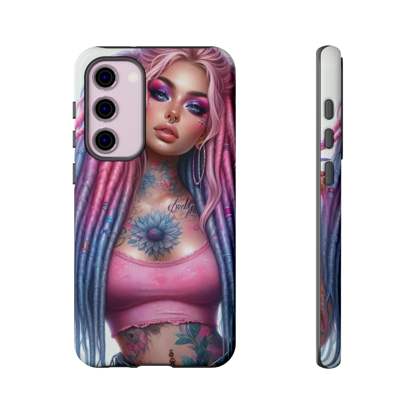 Boho Dream – Vibrant Dreadlocks & Floral Ink Mobile Cover