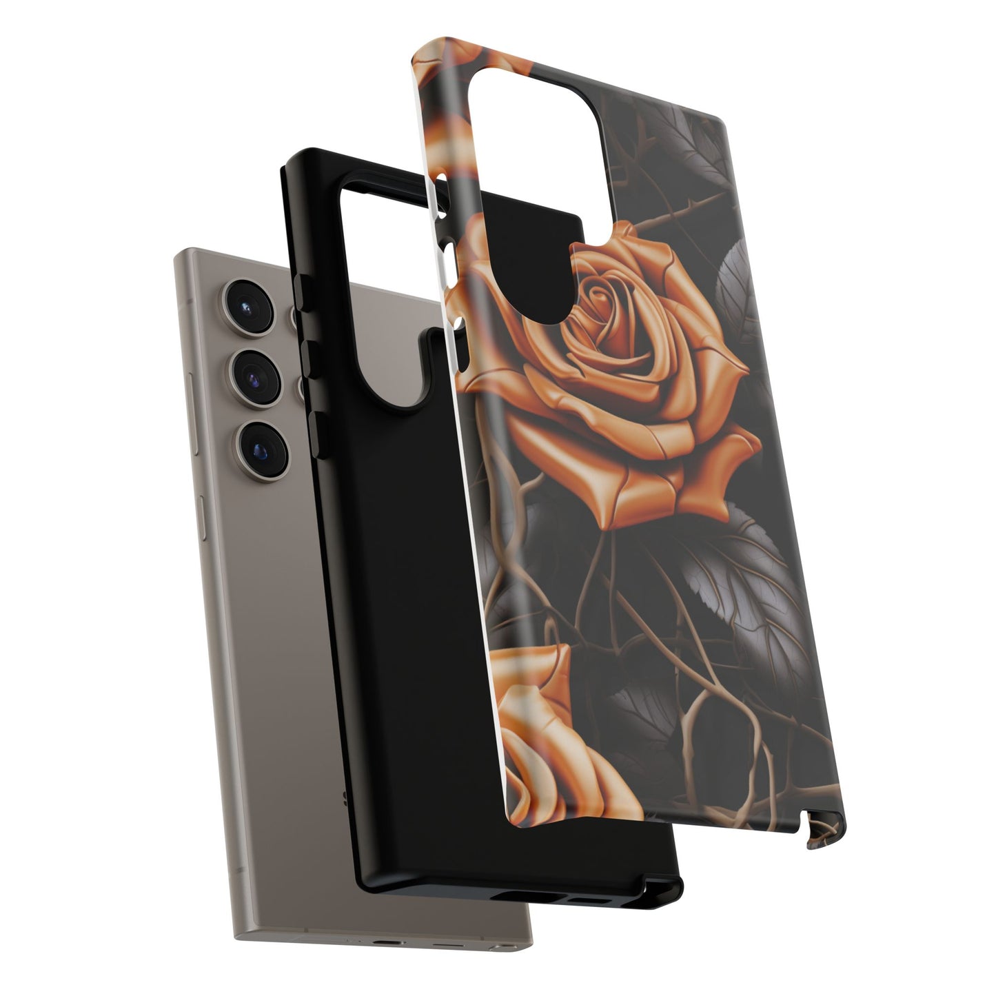 Midnight Gold Rose Mobile Case