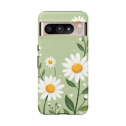 Green Floral Case, Daisy Pattern Design, Iphone Case Design, Perfect Gift For Her