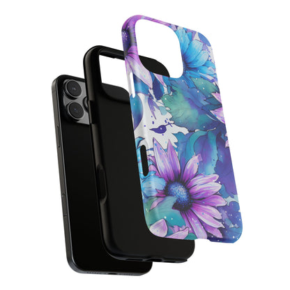 Dreamy Blue & Purple Floral Watercolor Mobile Case