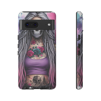 Shadow Rebel – Gothic Dreadlocks & Skull Mask Mobile Cover