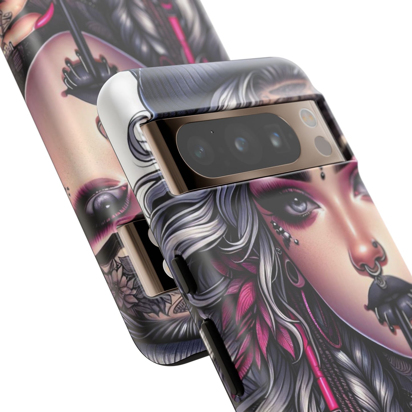 Icy Rebel – Silver Dreads & Edgy Street Chic Mobile Cover