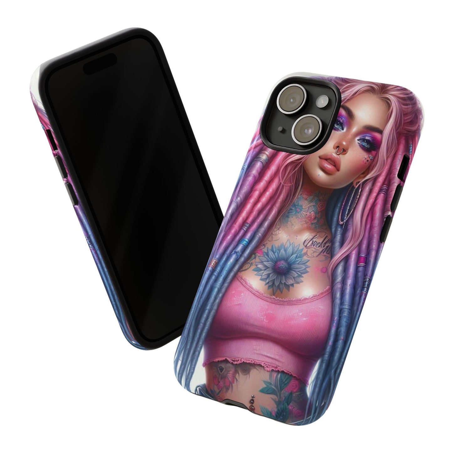Boho Dream – Vibrant Dreadlocks & Floral Ink Mobile Cover
