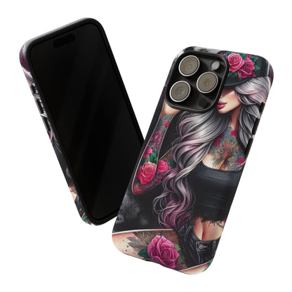 Ink & Roses – Edgy Floral Rebel Mobile Cover