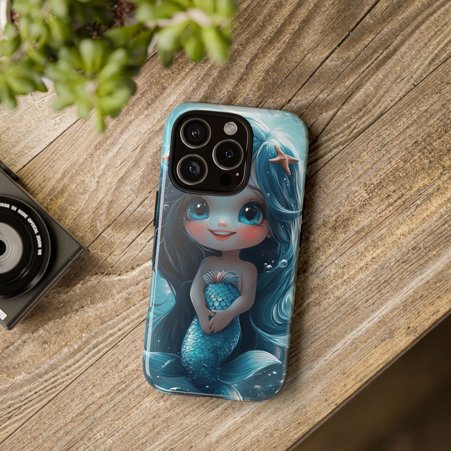 Bubble Bliss - Cute Chibi Mermaid Ocean Phone Case for iPhone, Samsung & Pixel