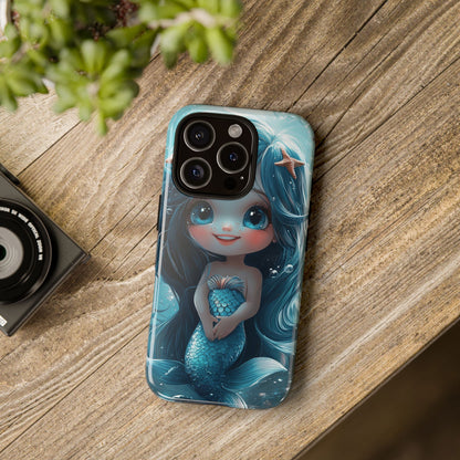 Bubble Bliss - Cute Chibi Mermaid Ocean Phone Case for iPhone, Samsung & Pixel