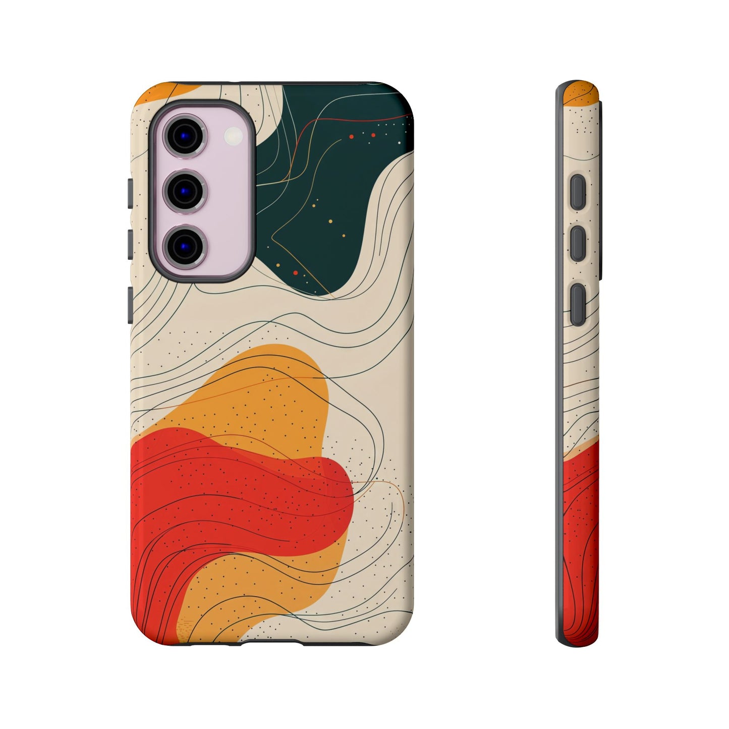 Wavy Vibes Abstract Phone Case – Bold Retro Design for iPhone, Samsung & Pixel