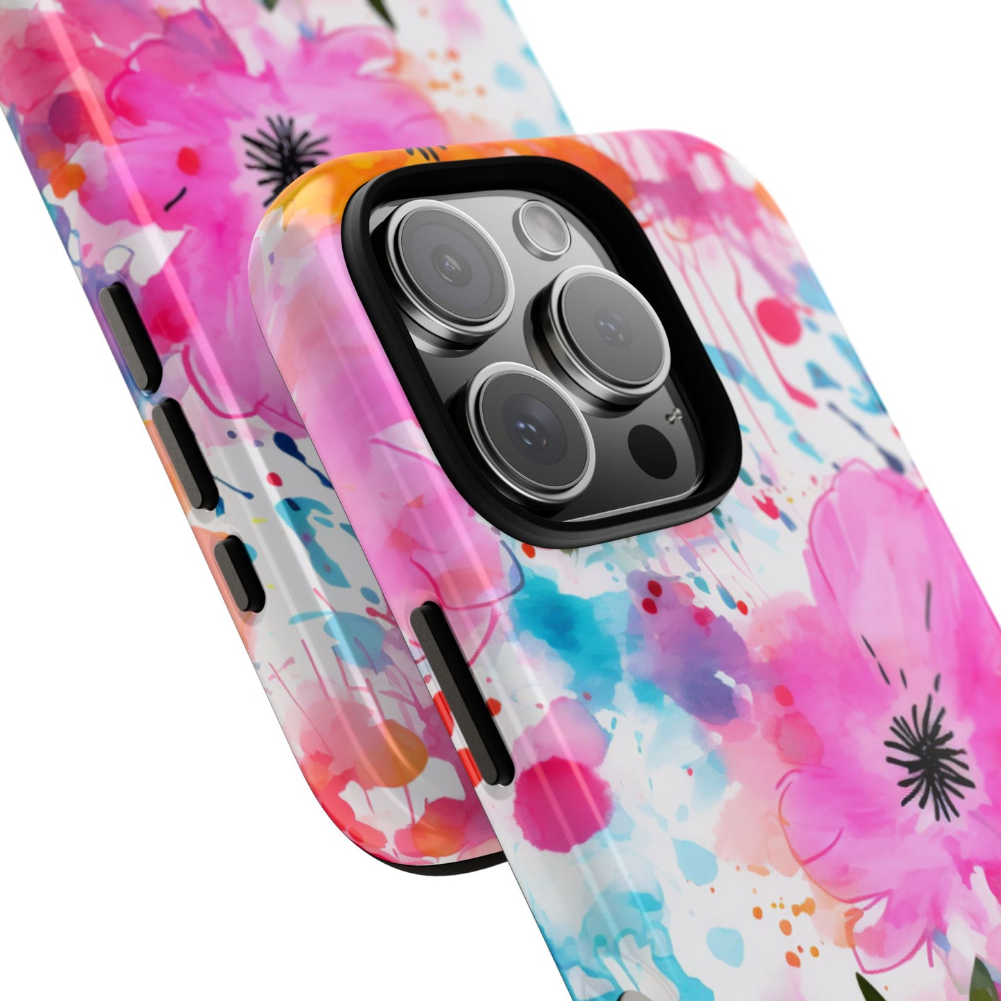 Vibrant Watercolor Floral Phone Case – Artistic & Colorful Design