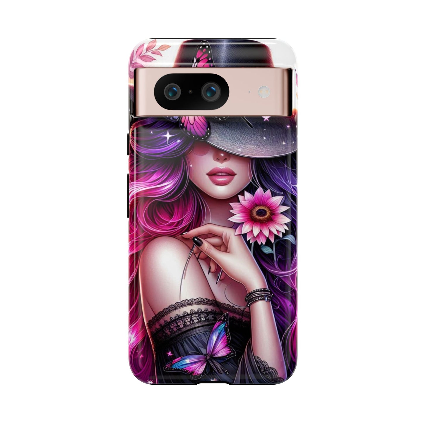 Celestial Charm – Cosmic Cowgirl & Butterfly Magic Mobile Cover