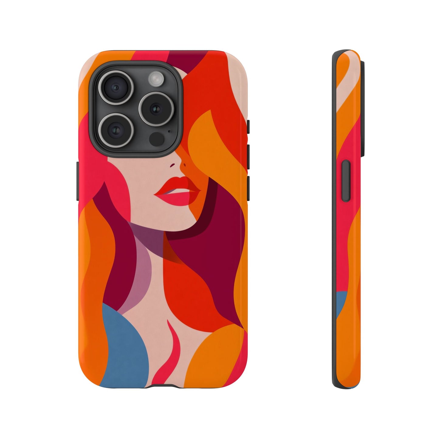 Flame Muse – Abstract Goddess Phone Case for iPhone, Samsung & Pixel