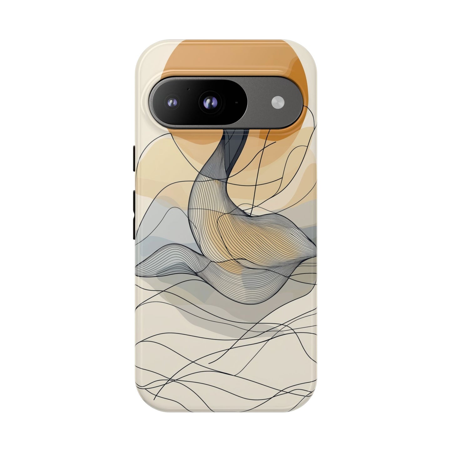 Serenity in Motion: The Abstract Swan Phone Case for iPhone, Samsung & Pixel