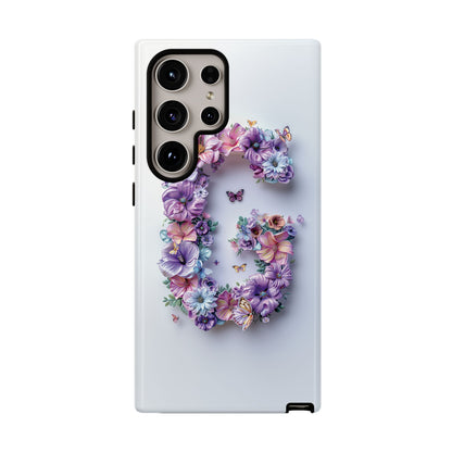 Floral Letter G Phone Case – Personalized Aesthetic Cover for iPhone, Samsung & Google Pixel