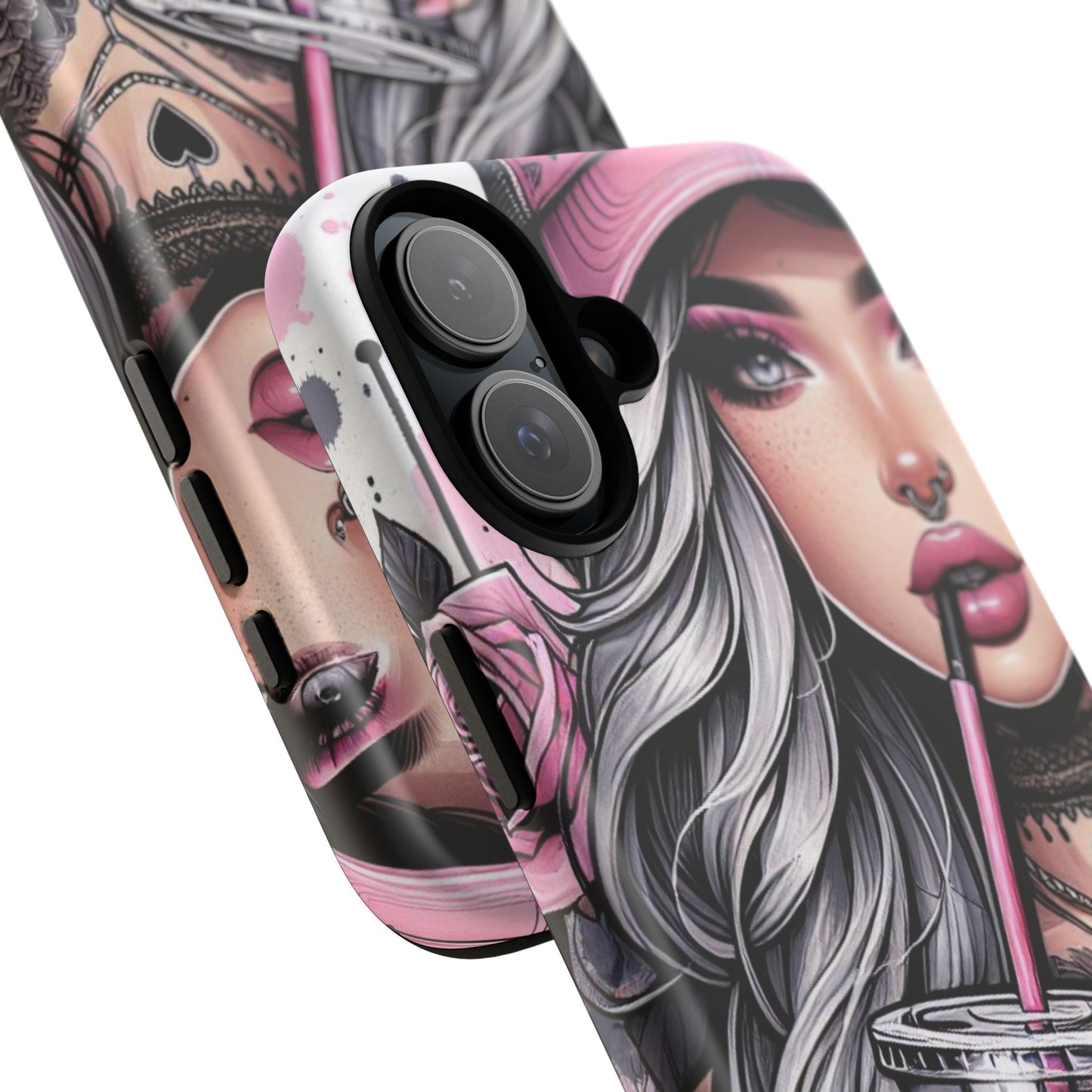 Pink Aesthetic Rebel – Iced Coffee & Inked Beauty Mobile Cover