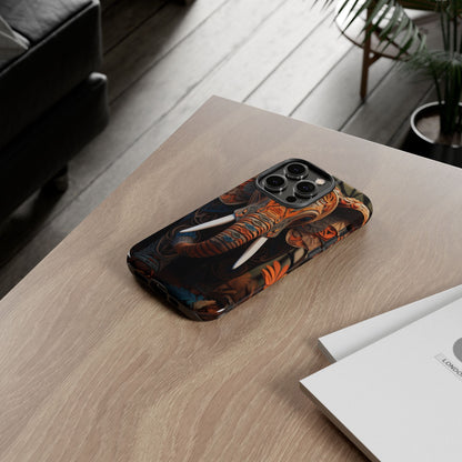 Elegant Artistic Elephant Mobile Cover – Intricate Paper-Cut Design