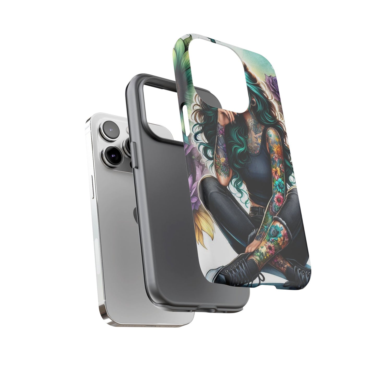 Urban Wildflower – Edgy Tattooed Beauty Mobile Cover