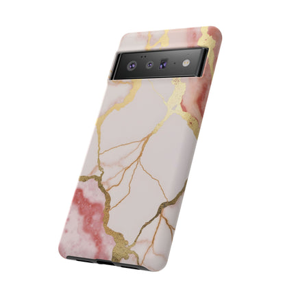 Beautiful Pink Minimal Marble Case Design