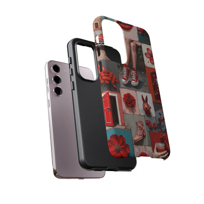 Red Sneakers & Roses Collage Phone Case