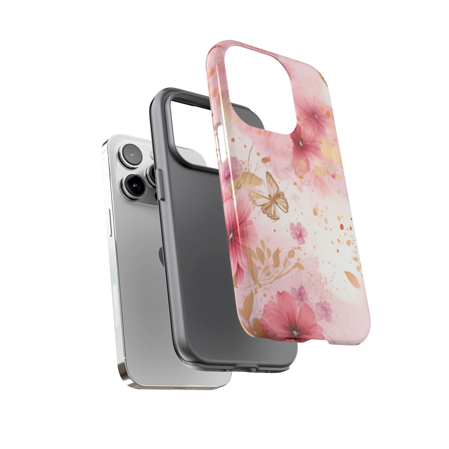 Blush Elegance Floral Mobile Case
