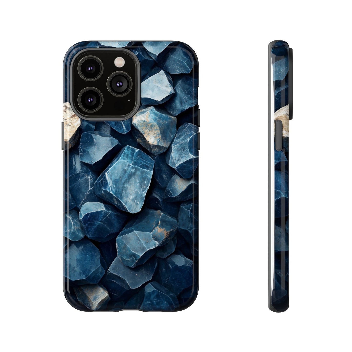 Mystic  Blue Crystals Print Phone Case for iPhone, Google Pixel, Samsung